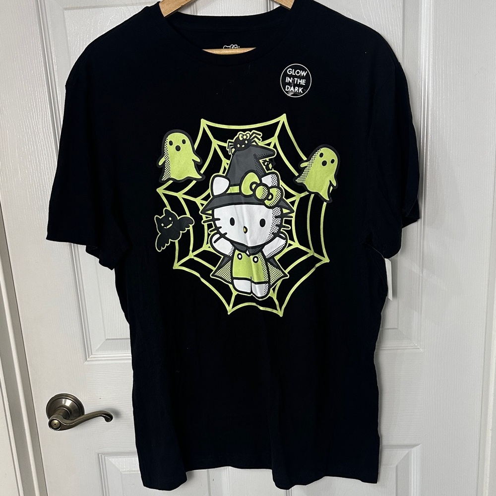 Hello Kitty Black T-Shirt with Glow-in-the-Dark Design